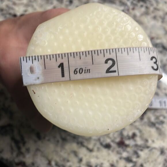 Star Shaped Distressed Wood-Like Candle Holder & Large Candle - Picture 6 of 16